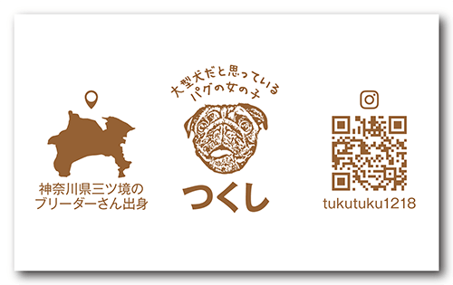 ペット名刺の裏面画像