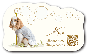 犬の型抜きペット名刺