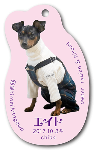 型抜きペット名刺の表面画像