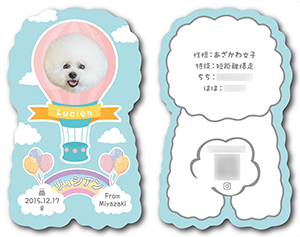 犬のペット名刺
