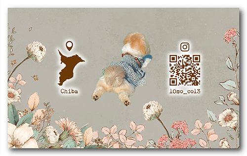 長方形ペット名刺の裏面画像