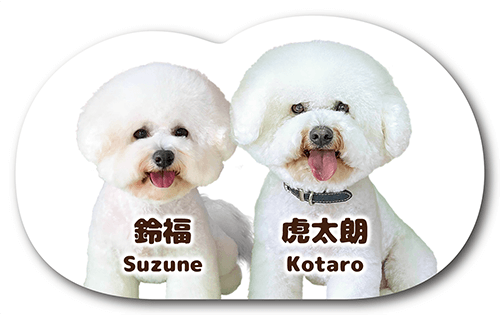型抜きペット名刺の表面画像