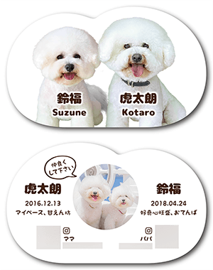 犬のペット名刺