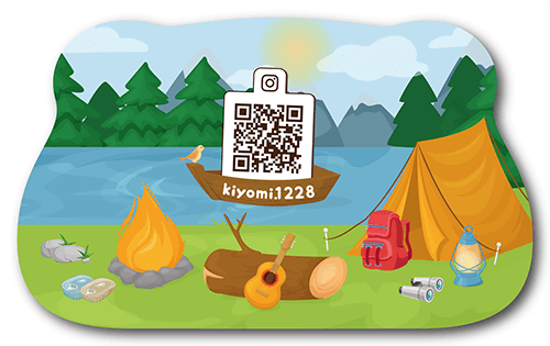 型抜きペット名刺の裏面画像