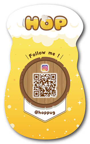 型抜きペット名刺の裏面画像