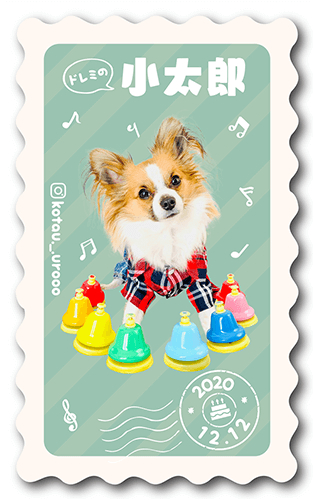 型抜きペット名刺画像