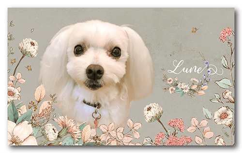 長方形ペット名刺の表面画像