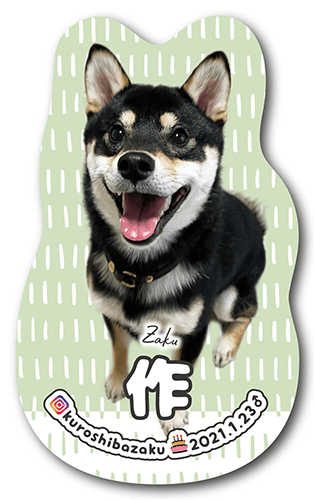 型抜きペット名刺画像