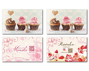 犬2種類のペット名刺