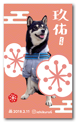 長方形ペット名刺画像