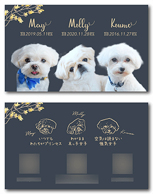 犬のペット名刺
