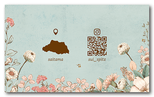 長方形ペット名刺の裏面画像