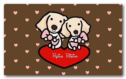 長方形ペット名刺の表面画像