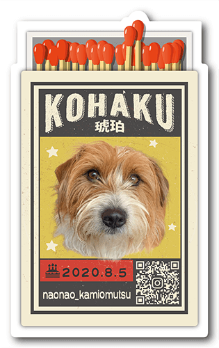 型抜きペット名刺画像