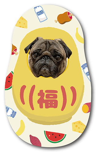 型抜きペット名刺の表面画像