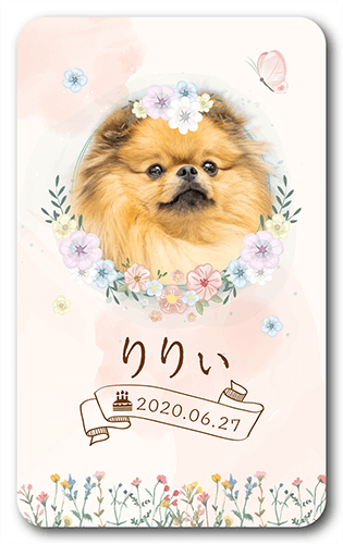 長方形ペット名刺の表面画像