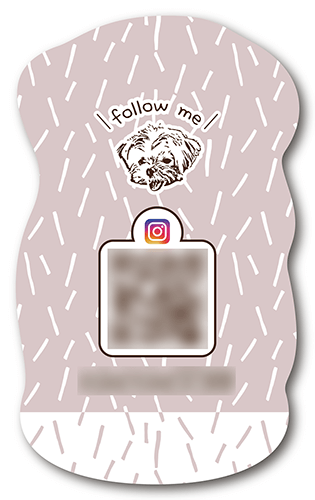 型抜きペット名刺の裏面画像