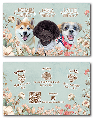 犬のペット名刺