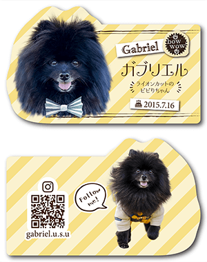 犬（多頭飼い）のペット名刺