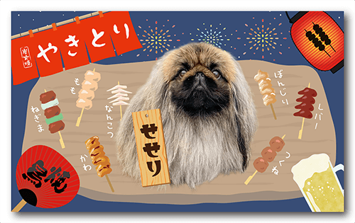 長方形ペット名刺の表面画像