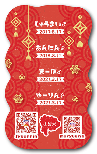 ペット名刺の裏面画像