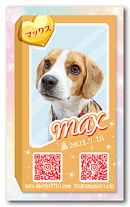 犬のペット名刺