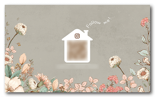 長方形ペット名刺の裏面画像