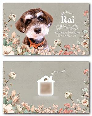 犬のペット名刺