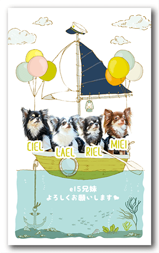 ペット名刺の表面画像