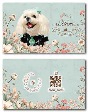 犬のペット名刺