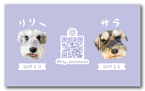 ペット名刺の裏面画像