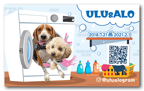 長方形ペット名刺画像