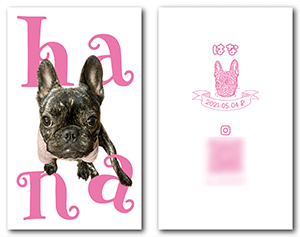 犬の両面ペット名刺