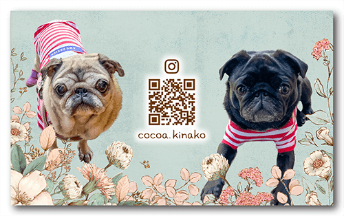 長方形ペット名刺の裏面画像