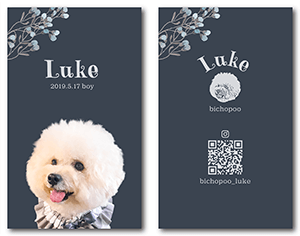 犬のペット名刺