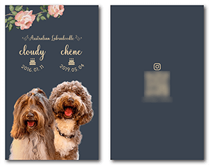 犬のペット名刺