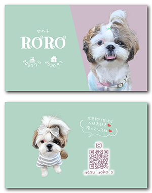 犬のペット名刺