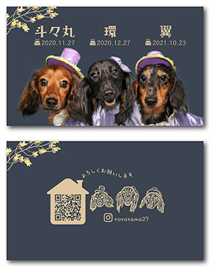 犬のペット名刺