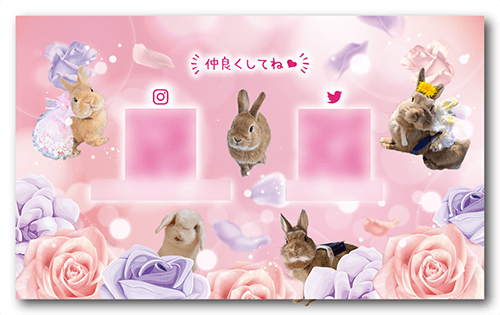 長方形ペット名刺の裏面画像