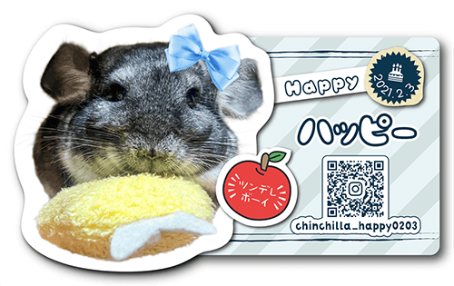 型抜きペット名刺画像