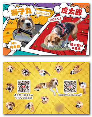 犬のペット名刺