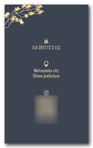 ペット名刺の裏面画像