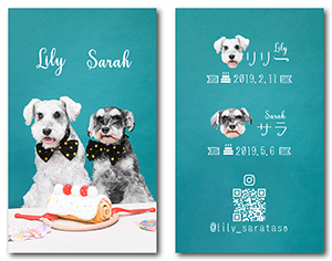 犬のペット名刺