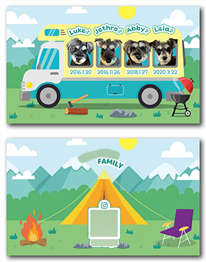 犬のペット名刺