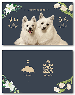 犬のペット名刺
