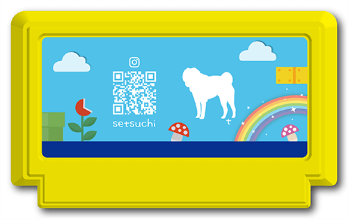 型抜きペット名刺の裏面画像