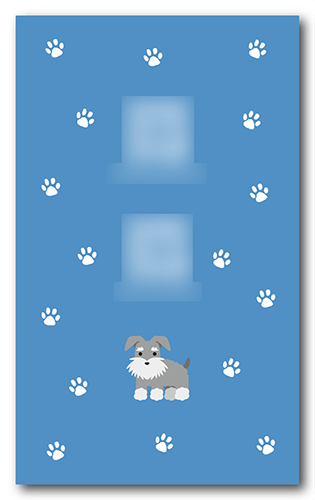 長方形ペット名刺の裏面画像