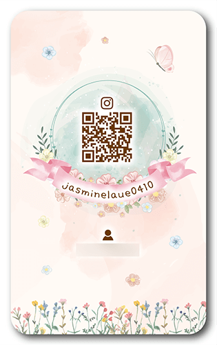 長方形ペット名刺の裏面画像