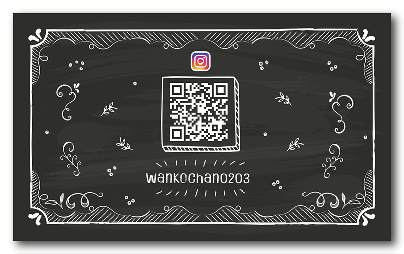 長方形ペット名刺の裏面画像