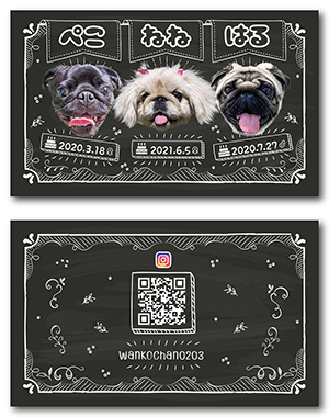 犬のペット名刺